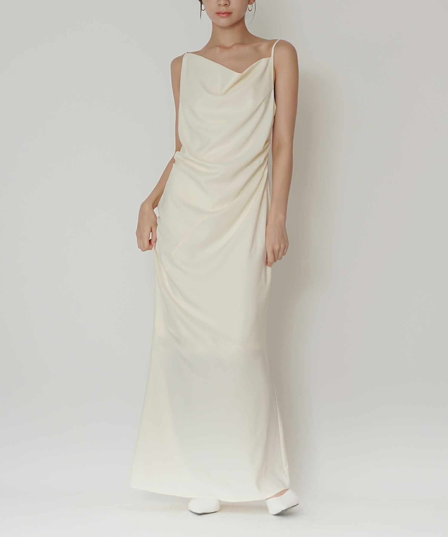 アシンメトリー ドレープ キャミ ワンピース KINO THE KEI