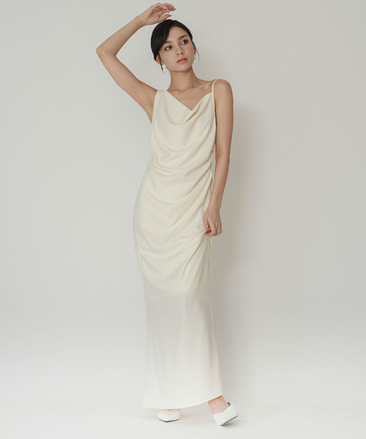 アシンメトリー ドレープ キャミ ワンピース KINO THE KEI