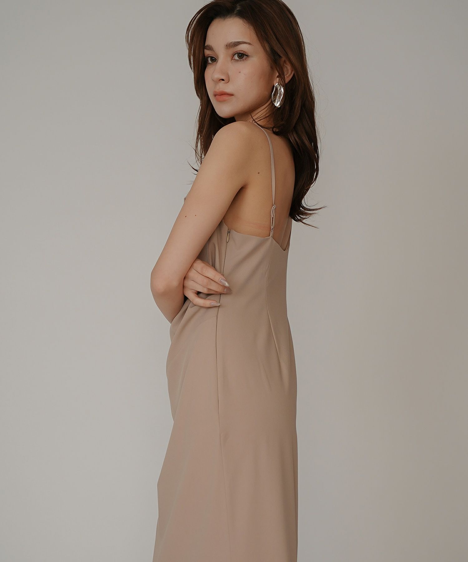 アシンメトリー ドレープ キャミ ワンピース KINO THE KEI