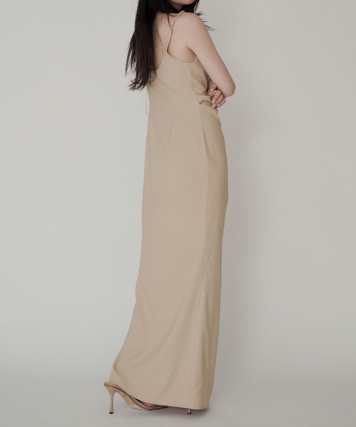 アシンメトリー ドレープ キャミ ワンピース KINO THE KEI