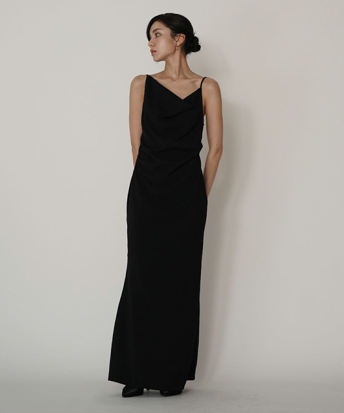 アシンメトリー ドレープ キャミ ワンピース KINO THE KEI