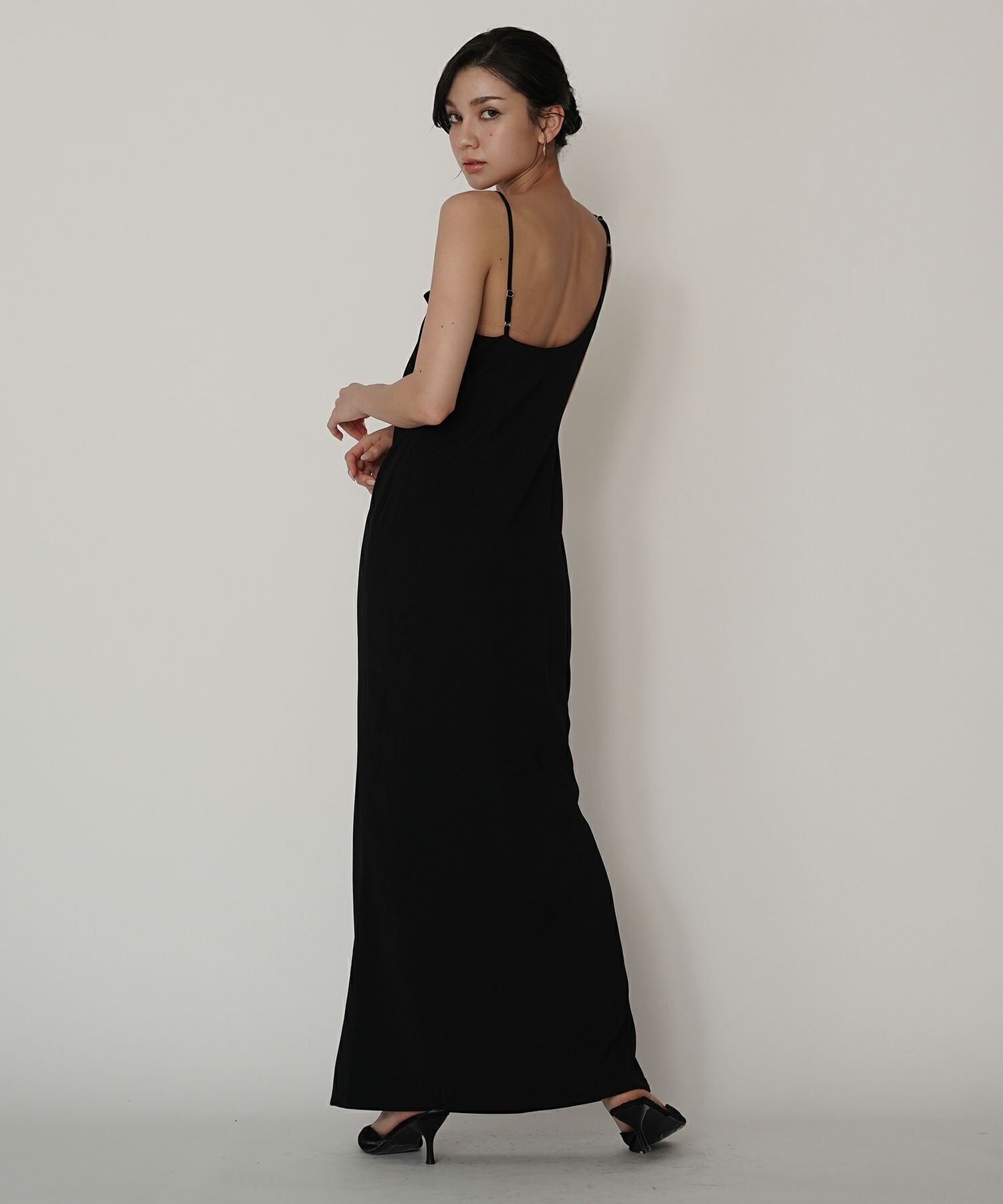 アシンメトリー ドレープ キャミ ワンピース KINO THE KEI