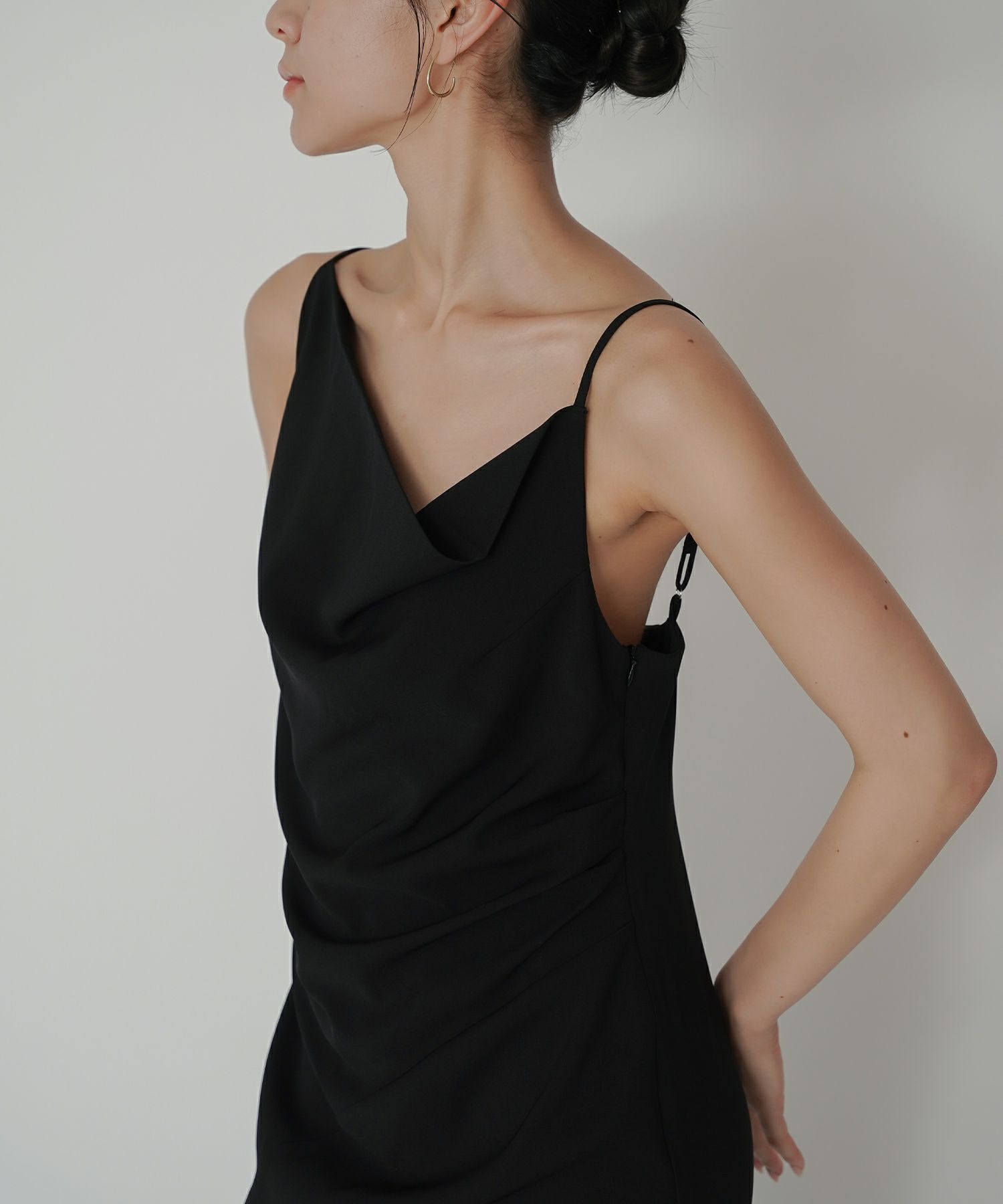 アシンメトリー ドレープ キャミ ワンピース KINO THE KEI