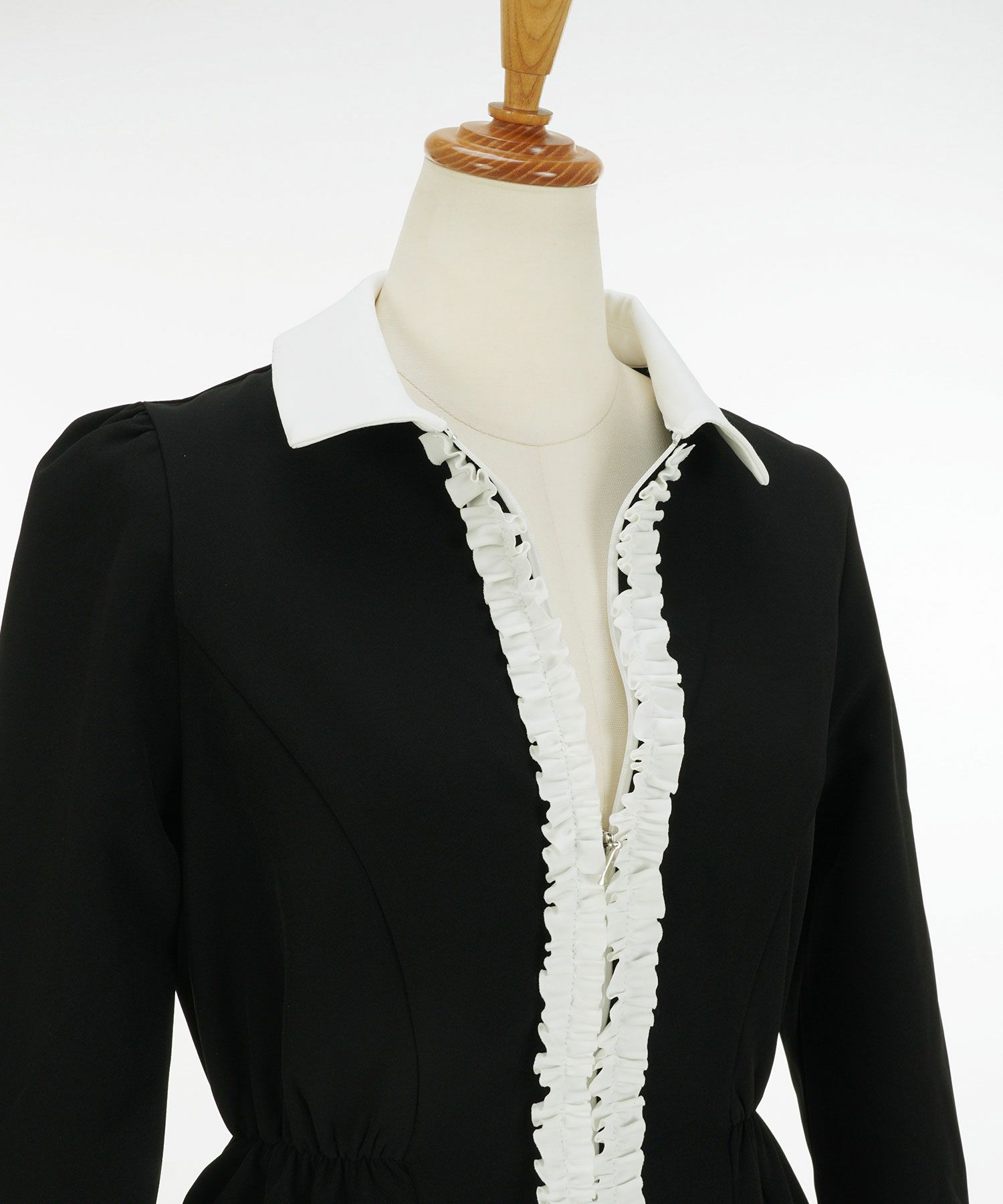 ワンピースレディースファッション服白黒秋冬春きれいめ大人オフィスかわいい上品入卒式ジョイントスペース