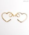 パール ハート フープ ピアス イヤリング Pearl Heart Hoop Pierce Earring