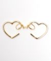 パール ハート フープ ピアス イヤリング Pearl Heart Hoop Pierce Earring