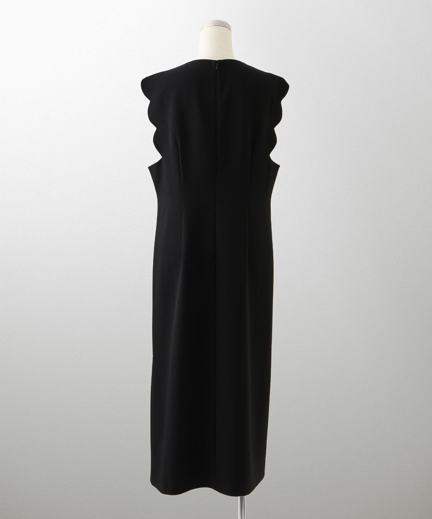 上品 アシンメトリー Vネック タイト オフィス オケージョン 着回し/ホワイト/ブラック/M