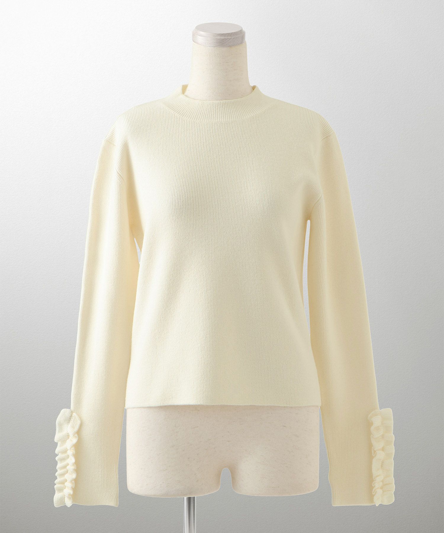 指穴 上品 ベーシック リブニット アームウォーマー トレンド 防寒/アイボリー/ベージュ/グレー/ブラック/M