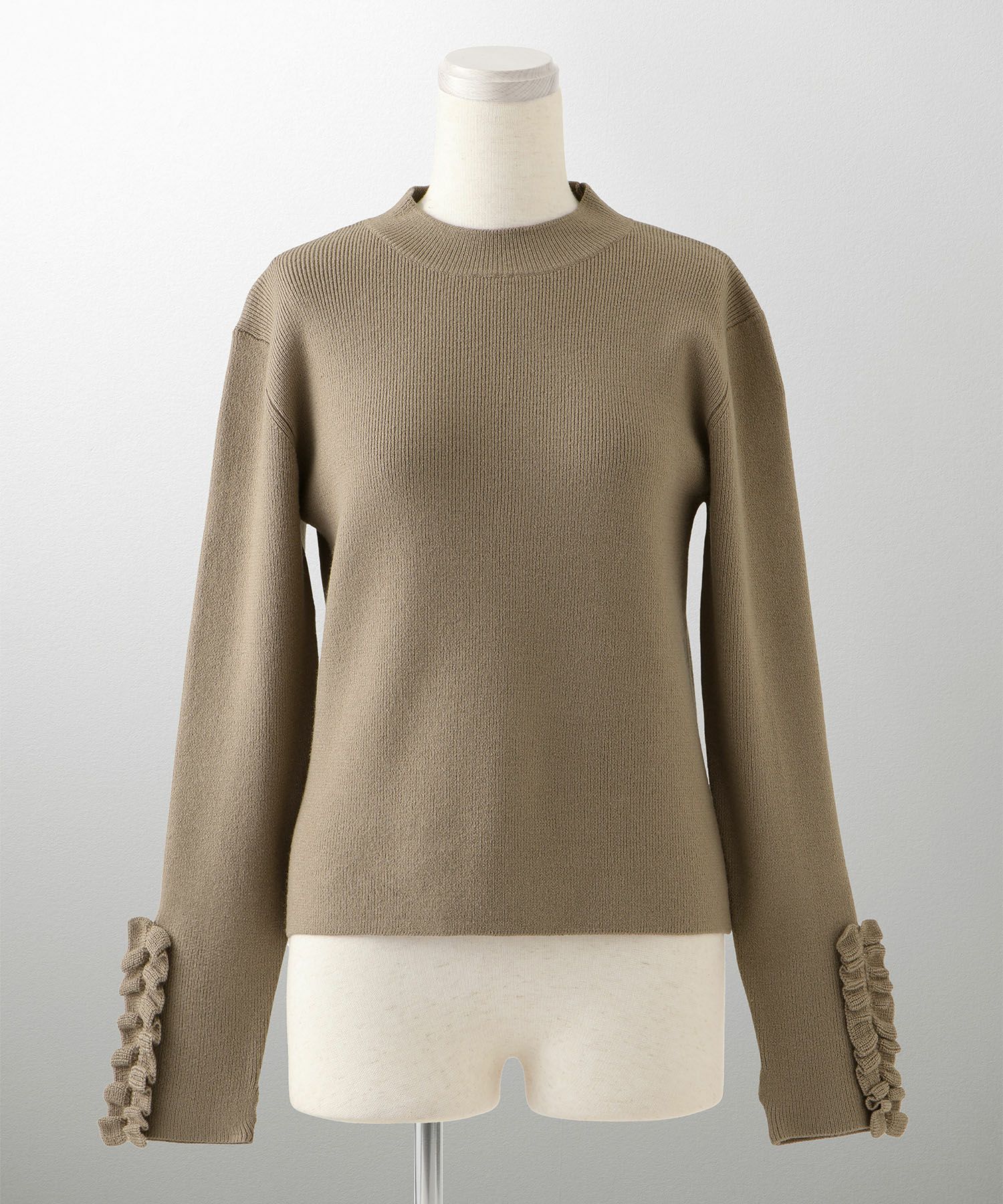 指穴 上品 ベーシック リブニット アームウォーマー トレンド 防寒/アイボリー/ベージュ/グレー/ブラック/M