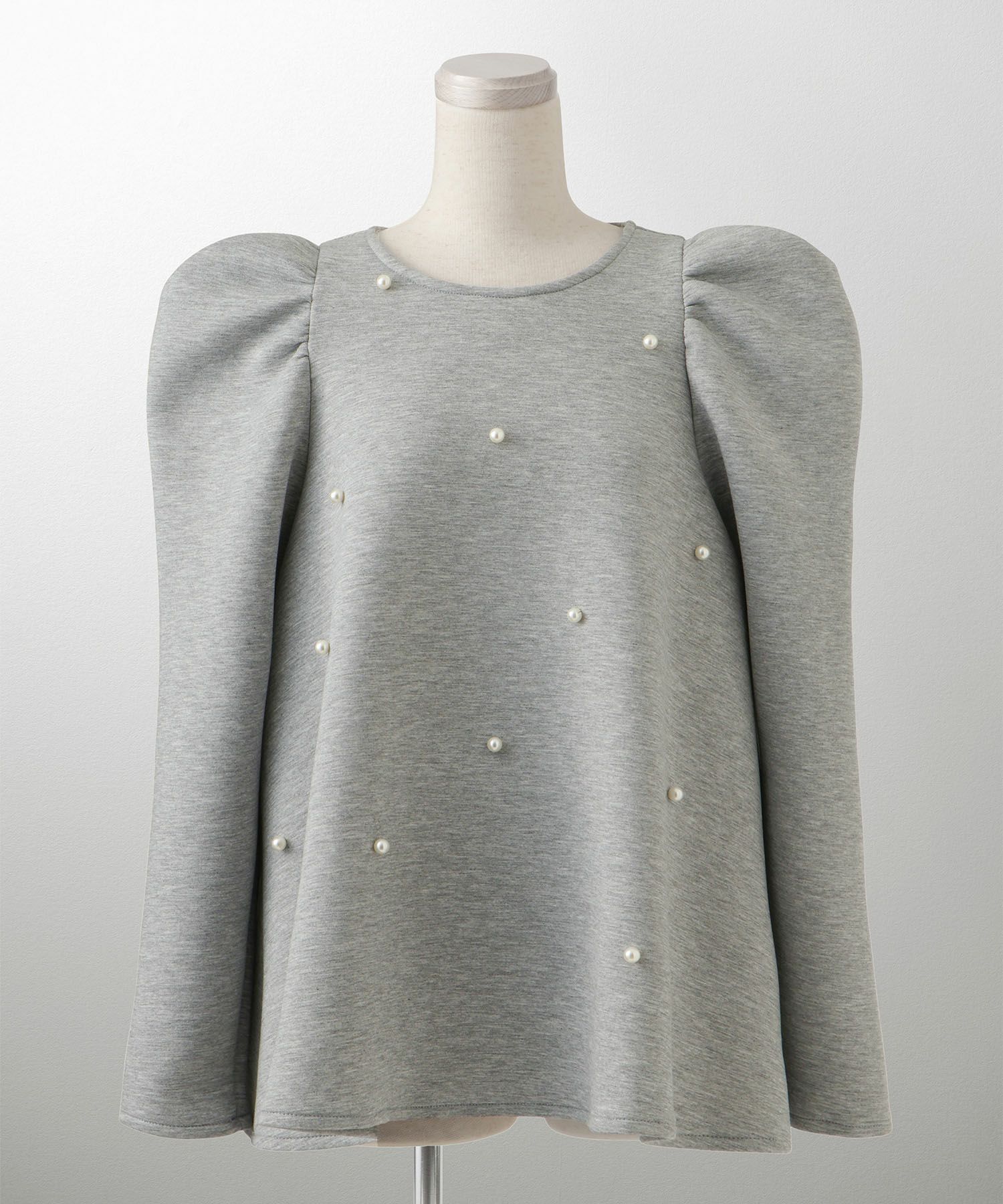 TIME-SALE パール付き 美肩 トップス HUIT 全3色｜hit811-0223