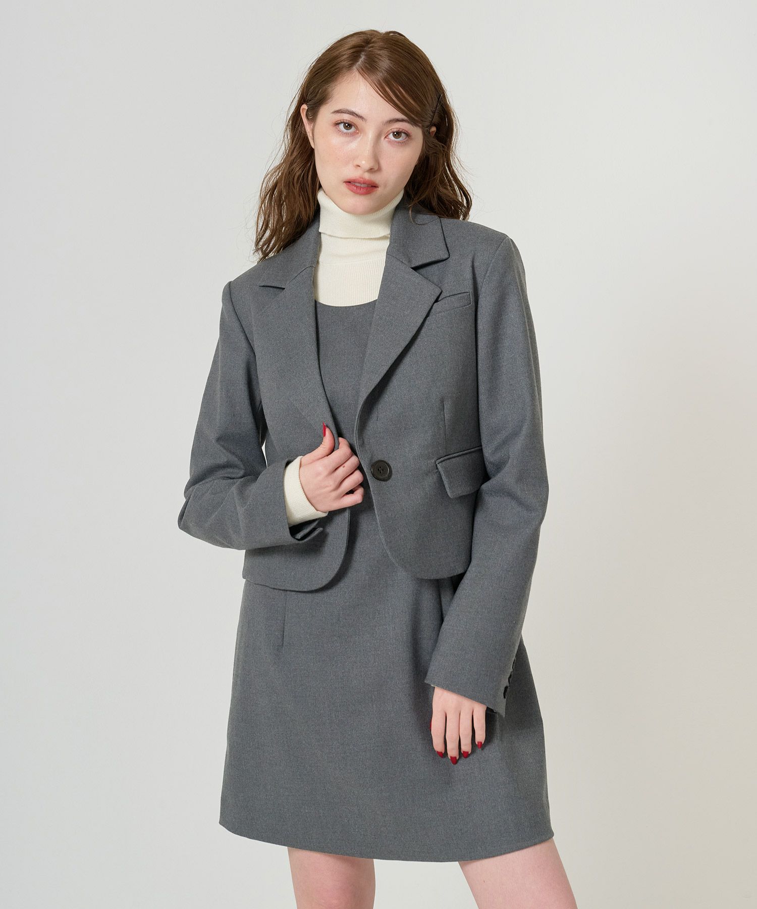 コンパクト テーラードジャケット TINA：JOJUN 全2色｜tnj211-1004【2