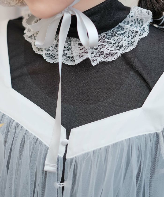 レース 切り替え トップス miolite 全2色｜mio541-0119【1