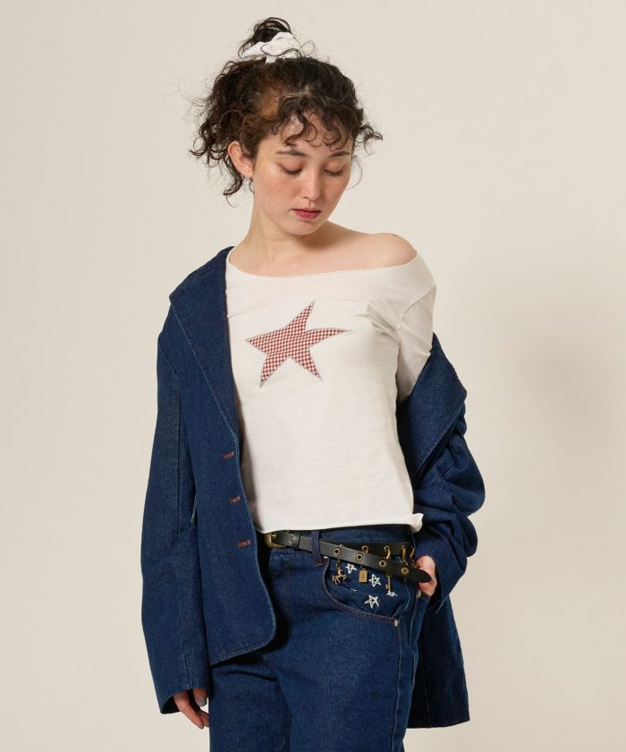 限定ノベルティ オフショルTシャツ TINA：JOJUN 全2色｜tnj511