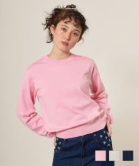 ニット/トップス/エンブレム付き