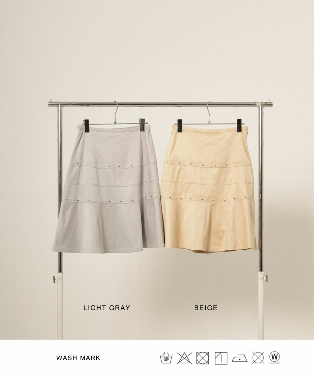 フェイクスエード/スカート/ボトムス/ひざ丈