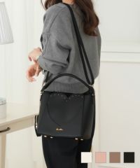 ハートモチーフバッグミニハートポーチセットlerevevanillerホワイト/ストロベリー/ミルクココア/ブラック