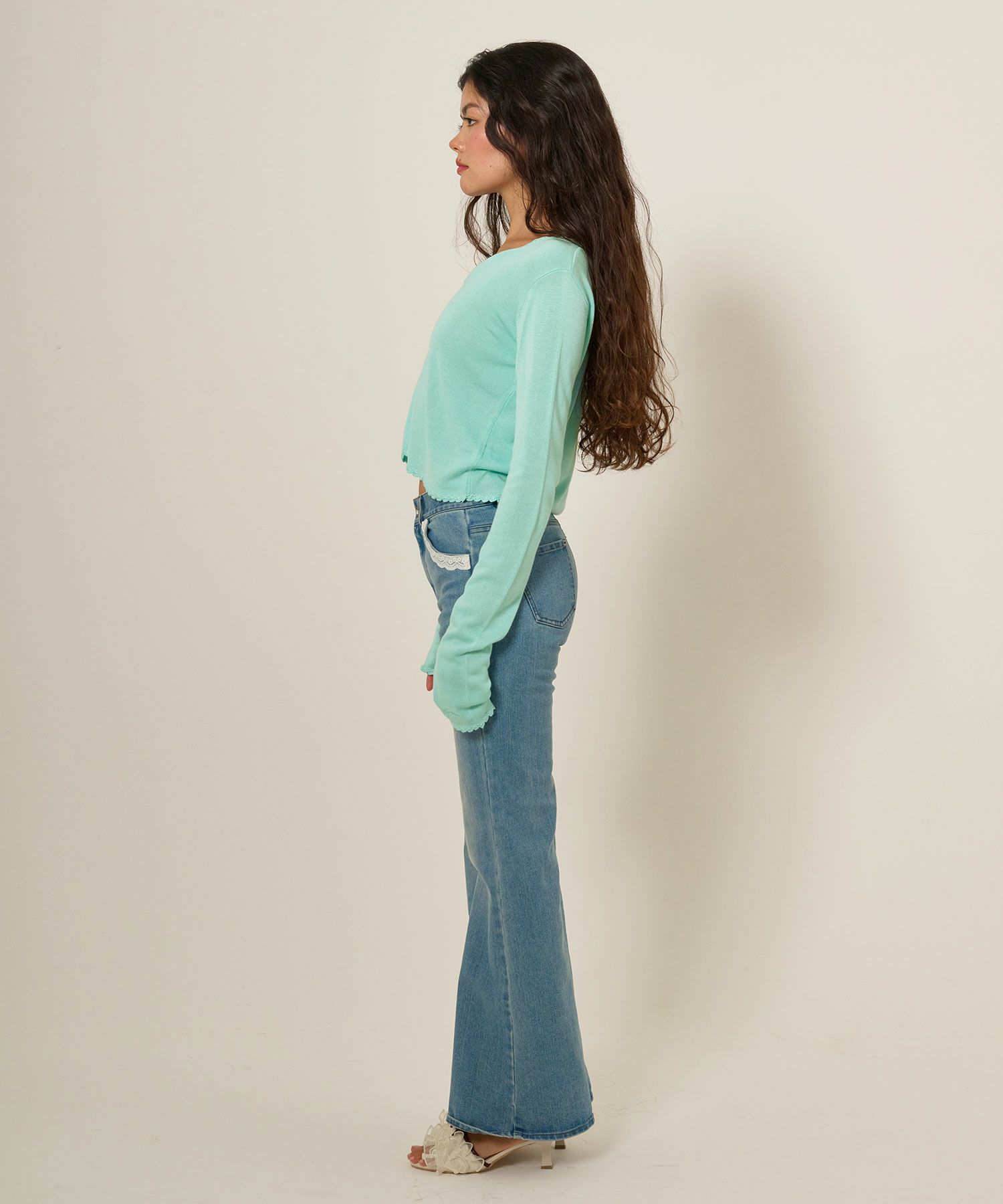 カーディガン/レース/刺繍入り