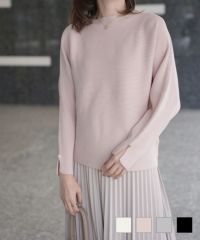 セレクト 袖スリット ドルマン ニット プルオーバー HUIT アイボリー ピンク グレー ブラック