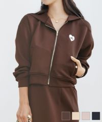 Apuweiser-riche - 【ほぼ新品】Liala×PGニットパーカー❤︎グレー色 アルパカタッチステッチニット ニット レディース[品番