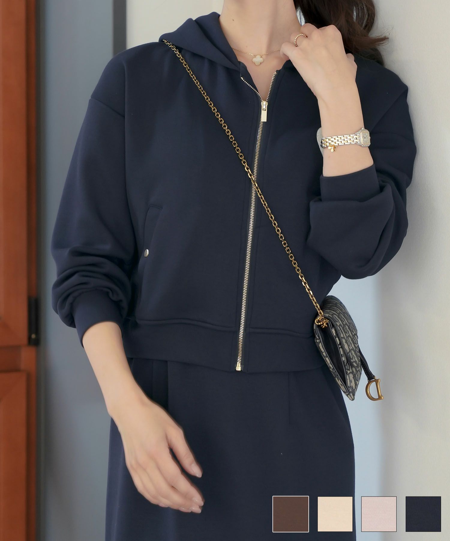 レディース/トップス/パーカー/カットソー/ダンボールニット/伸縮性/長袖/春/秋/冬/ワンマイル/旅行/運動会/お出かけ/オフィスカジュアル/エレガント/カジュアル/フェミニン/刺繍/ハート/ロゴ/アイボリー/ピンク/ネイビー/新色/ブラ