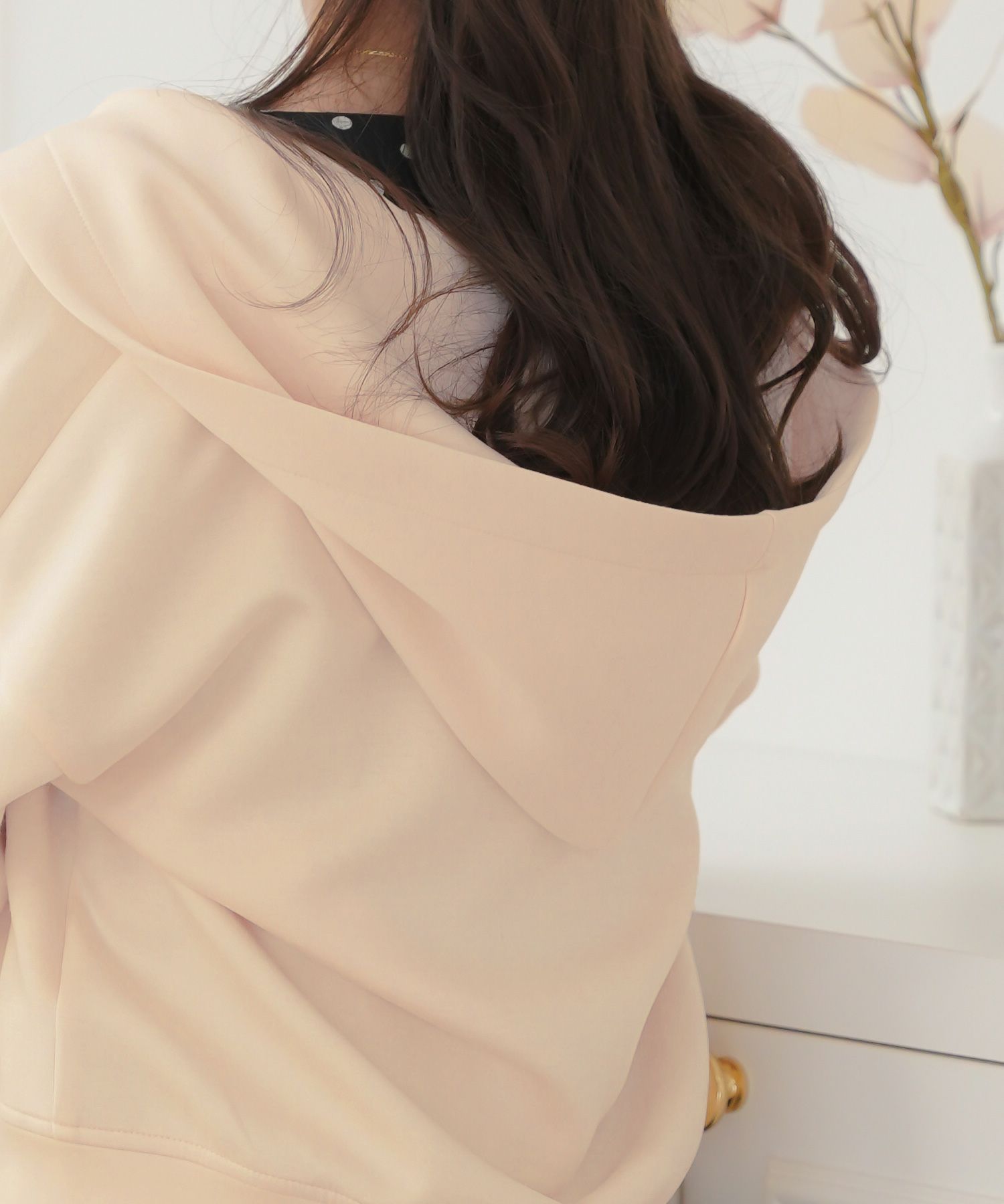 レディース/トップス/パーカー/カットソー/ダンボールニット/伸縮性/長袖/春/秋/冬/ワンマイル/旅行/運動会/お出かけ/オフィスカジュアル/エレガント/カジュアル/フェミニン/刺繍/ハート/ロゴ/アイボリー/ピンク/ネイビー/新色/ブラ