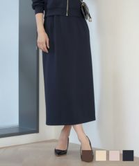 レディース/ボトムス/スカート/タイトスカート/カットソー/ダンボールニット/伸縮性/春/秋/冬/ワンマイル/旅行/運動会/お出かけ/オフィスカジュアル/エレガント/カジュアル/フェミニン/刺繍/ウエストゴム/アイボリー/ピンク/ネイビー/新色/ブラウン