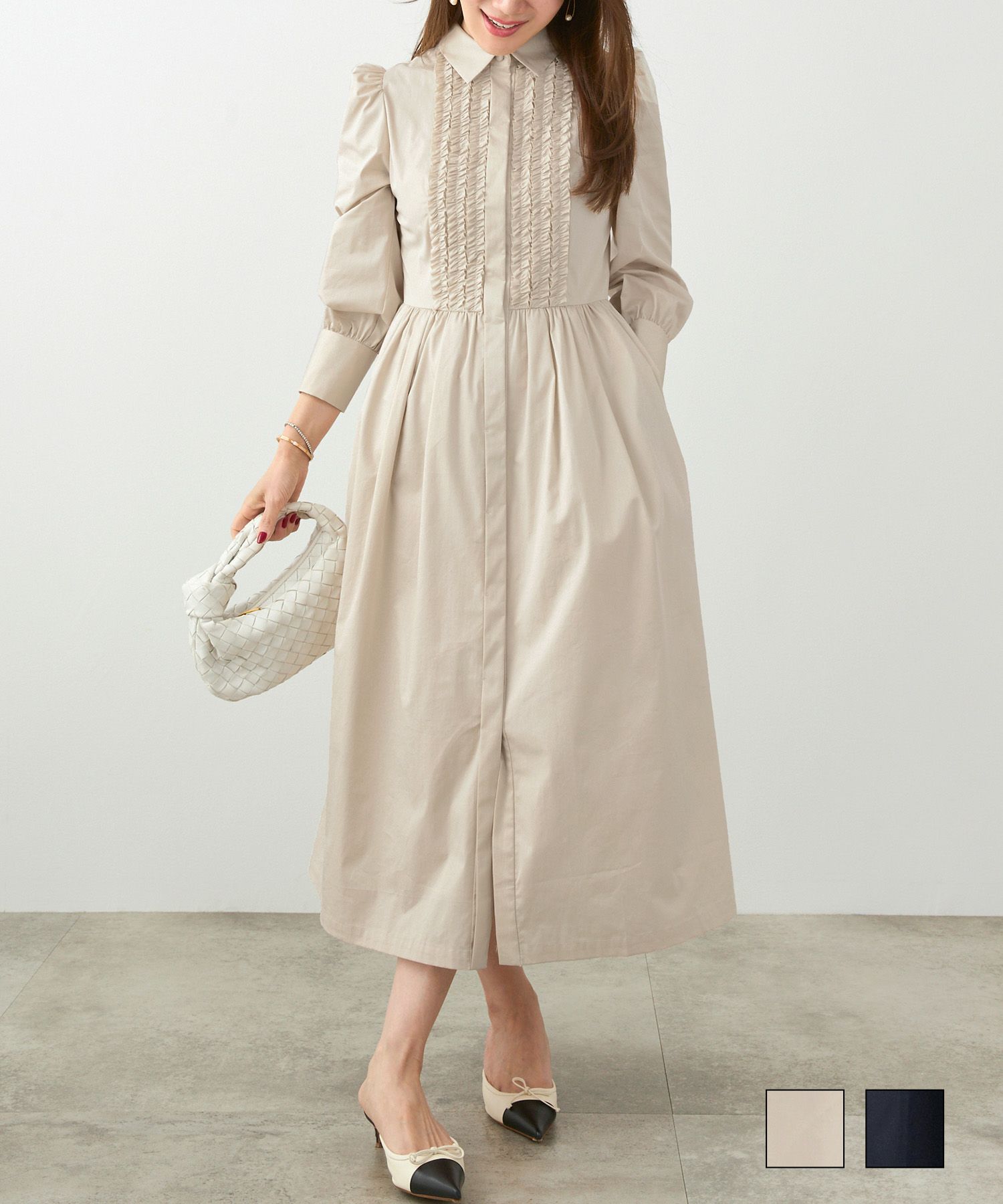 フリルシャツワンピースLiala×PG