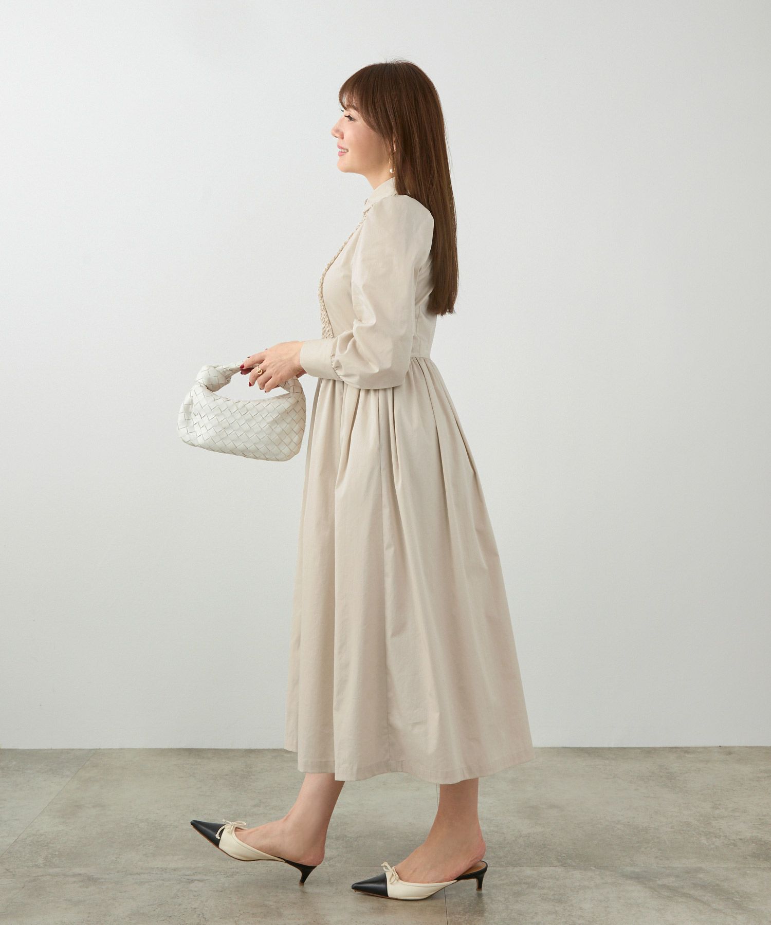 フリル シャツ ワンピース Liala×PG 全2色|lpg311-2069【1】 フリル シャツ ワンピース Liala×PG 全2色|lpg311-2069【1】