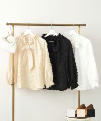 フリンジボウタイブラウスLiala×PG