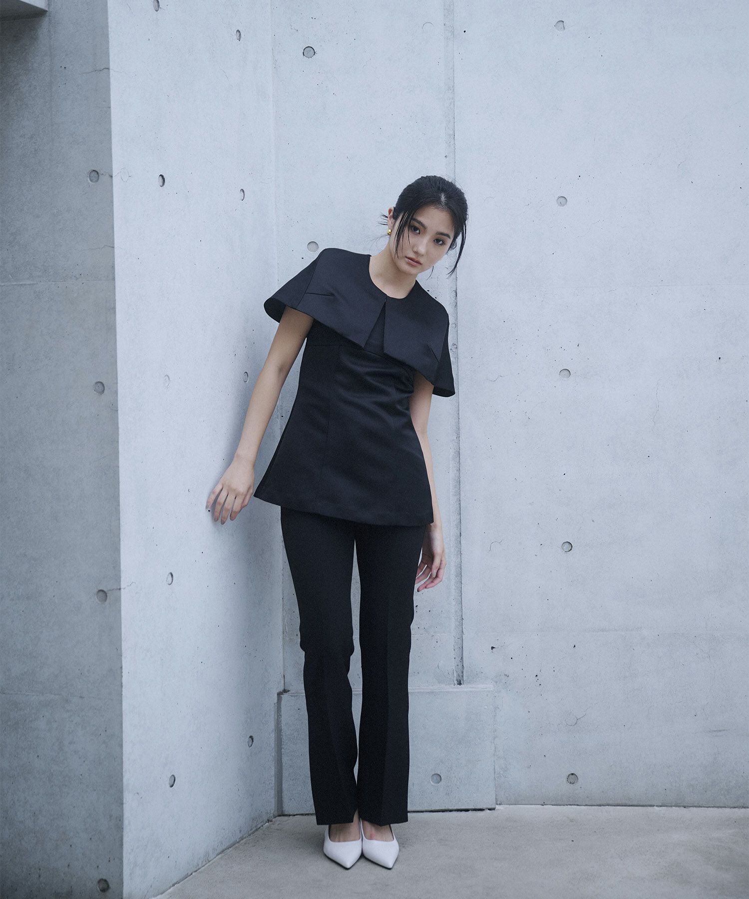 裾 スリット スラックス パンツ KINO THE KEI