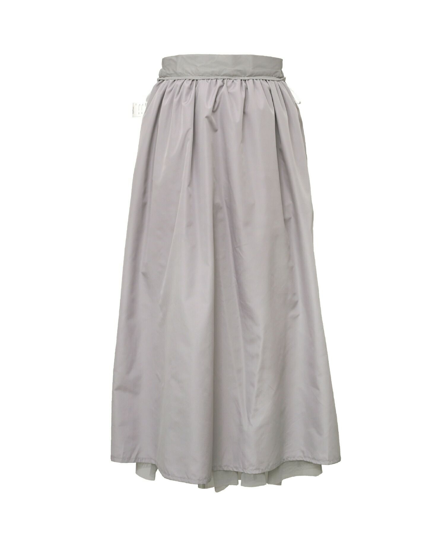 レディース/セレクト/ボトムス/スカート/チュール/リボン/アシメ/ランダム/シアー/透け感/ウエストゴム/春/夏/秋/冬/フェミニン/上品/エレガント/かわいい/アイボリ－/グレー