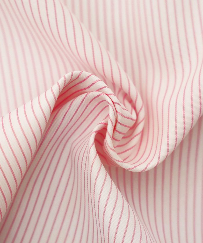 レディース/シャツ/ブラウス/襟/刺繍/リボン/春/夏/パワショル/ハート/ストライプ/カジュアル/ギャザー/ポケット/涼し気/サックス/ピンク/可愛い/フェミニン