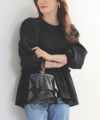 手洗い可イレヘムパフ袖フェミニン春上品大人可愛いきれいめジョイントスペース