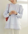 手洗い可くるみ釦フェミニンオフィス春上品大人可愛いきれいめジョイントスペース