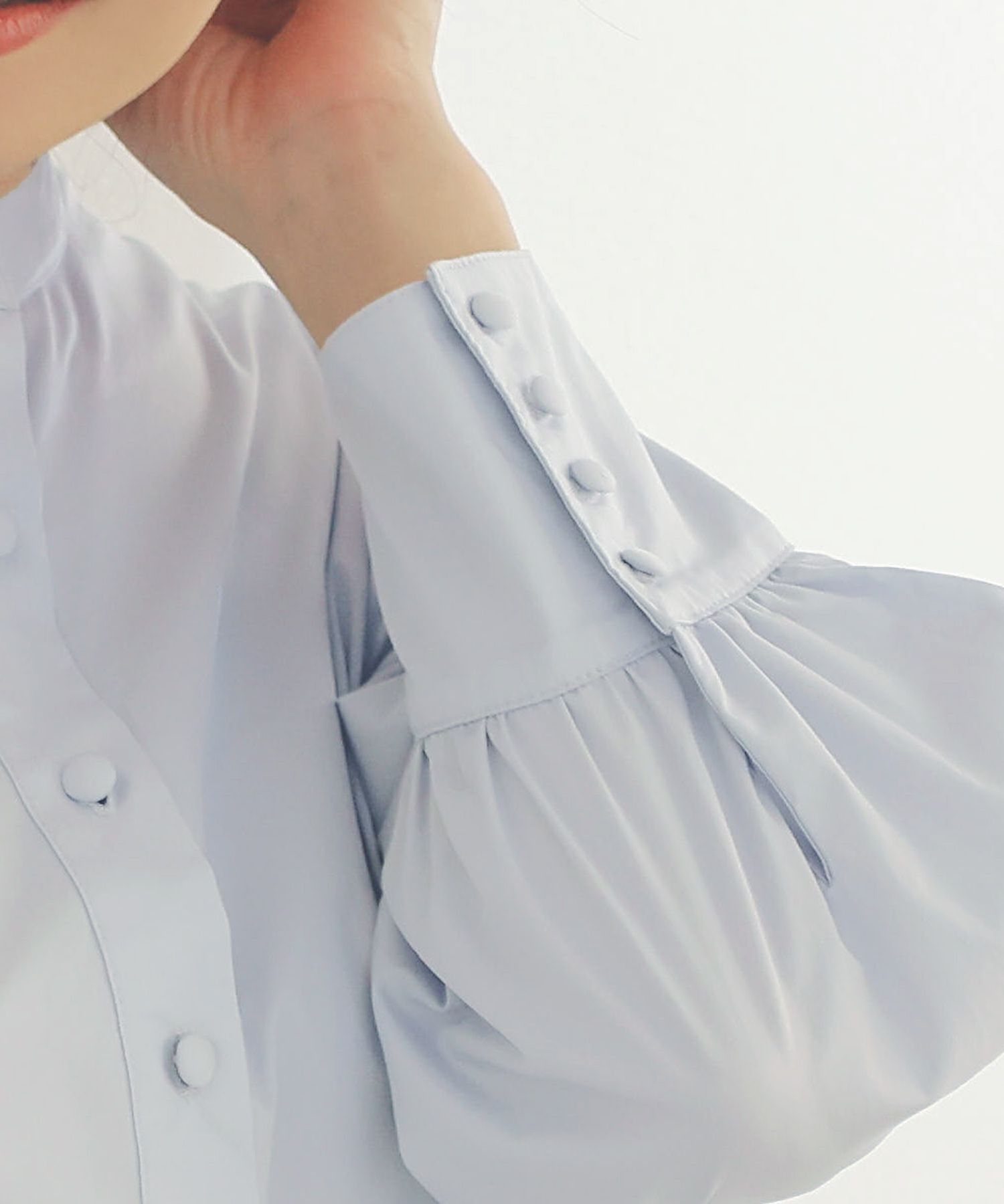 手洗い可くるみ釦フェミニンオフィス春上品大人可愛いきれいめジョイントスペース