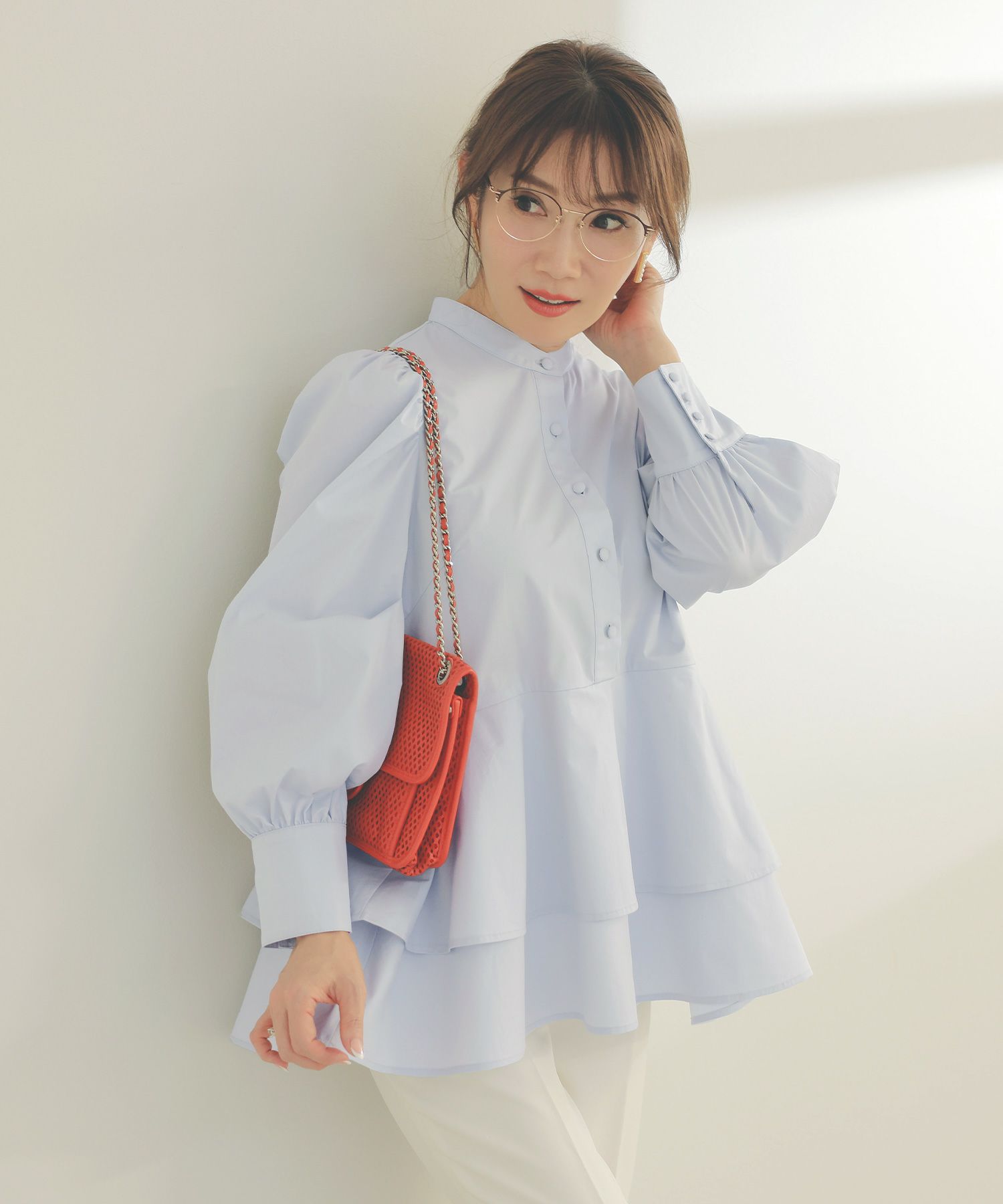 手洗い可くるみ釦フェミニンオフィス春上品大人可愛いきれいめジョイントスペース