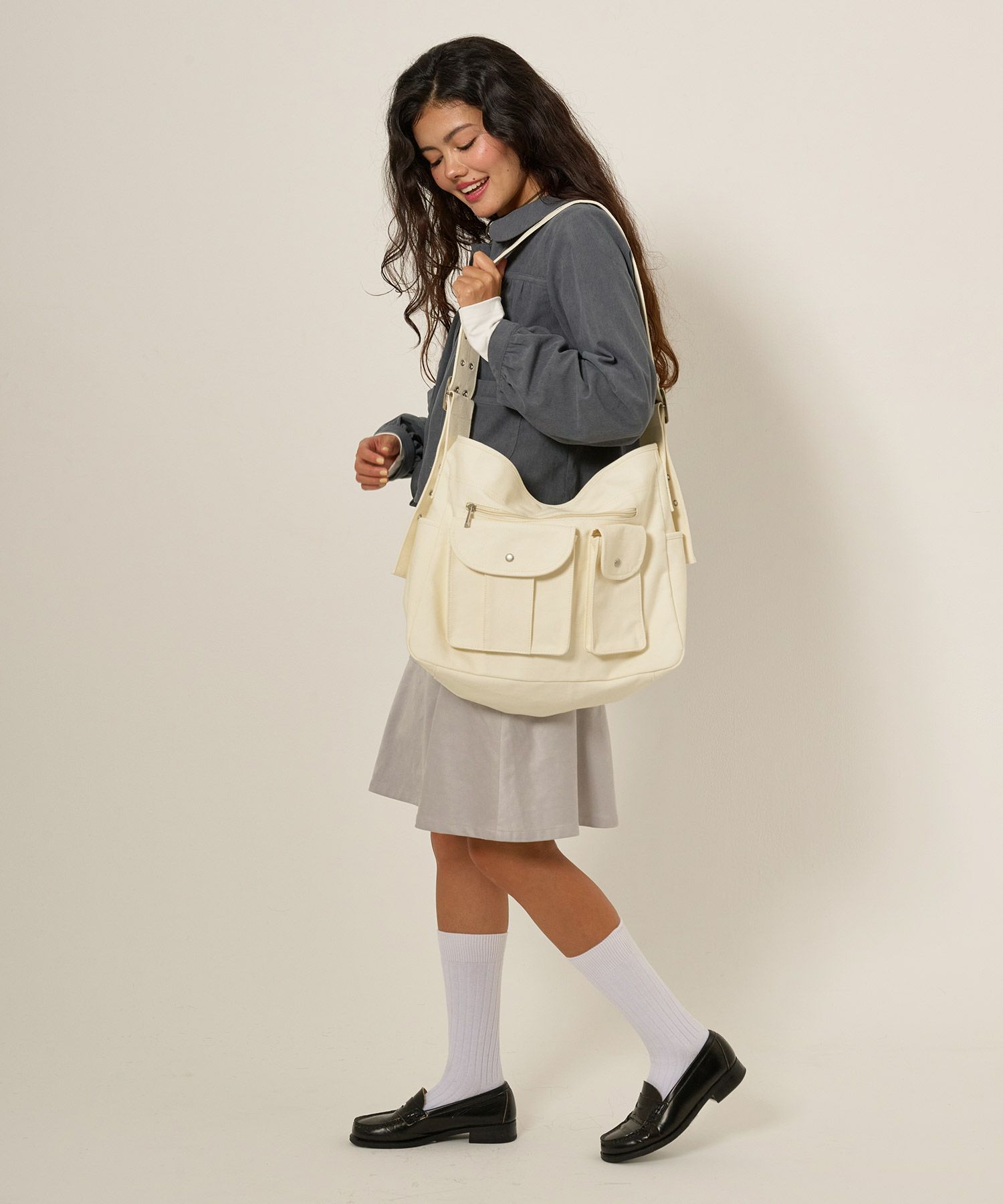 ショルダーバッグ/バッグ/キャンバス地