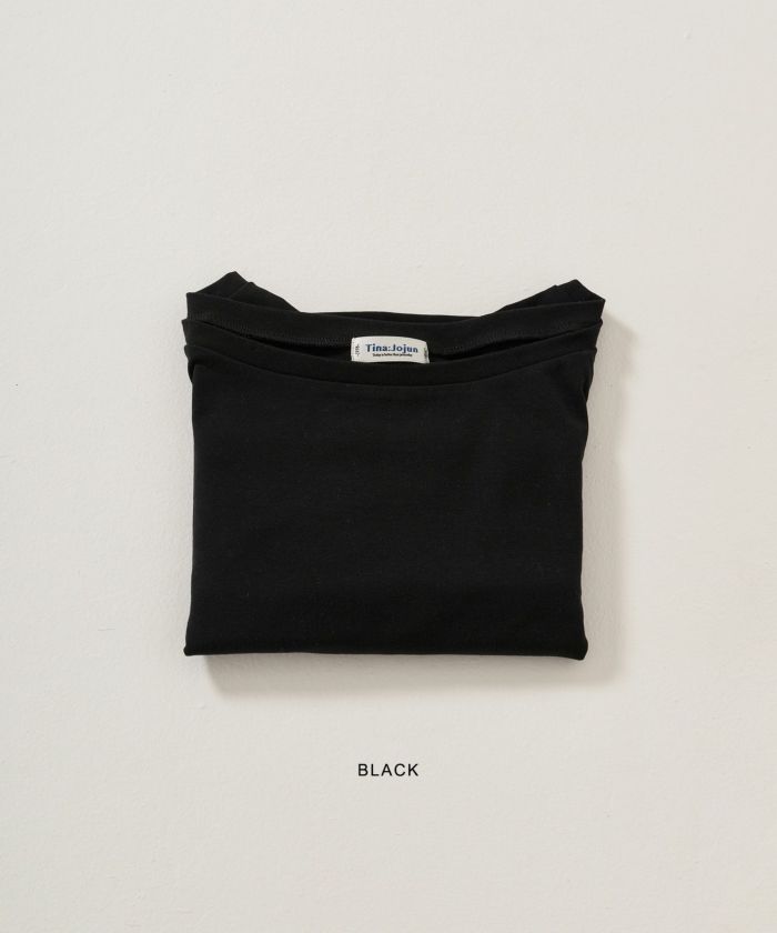 刺繍入り ボートネックカットソー TINA：JOJUN 全5色｜tnj511-1027【3