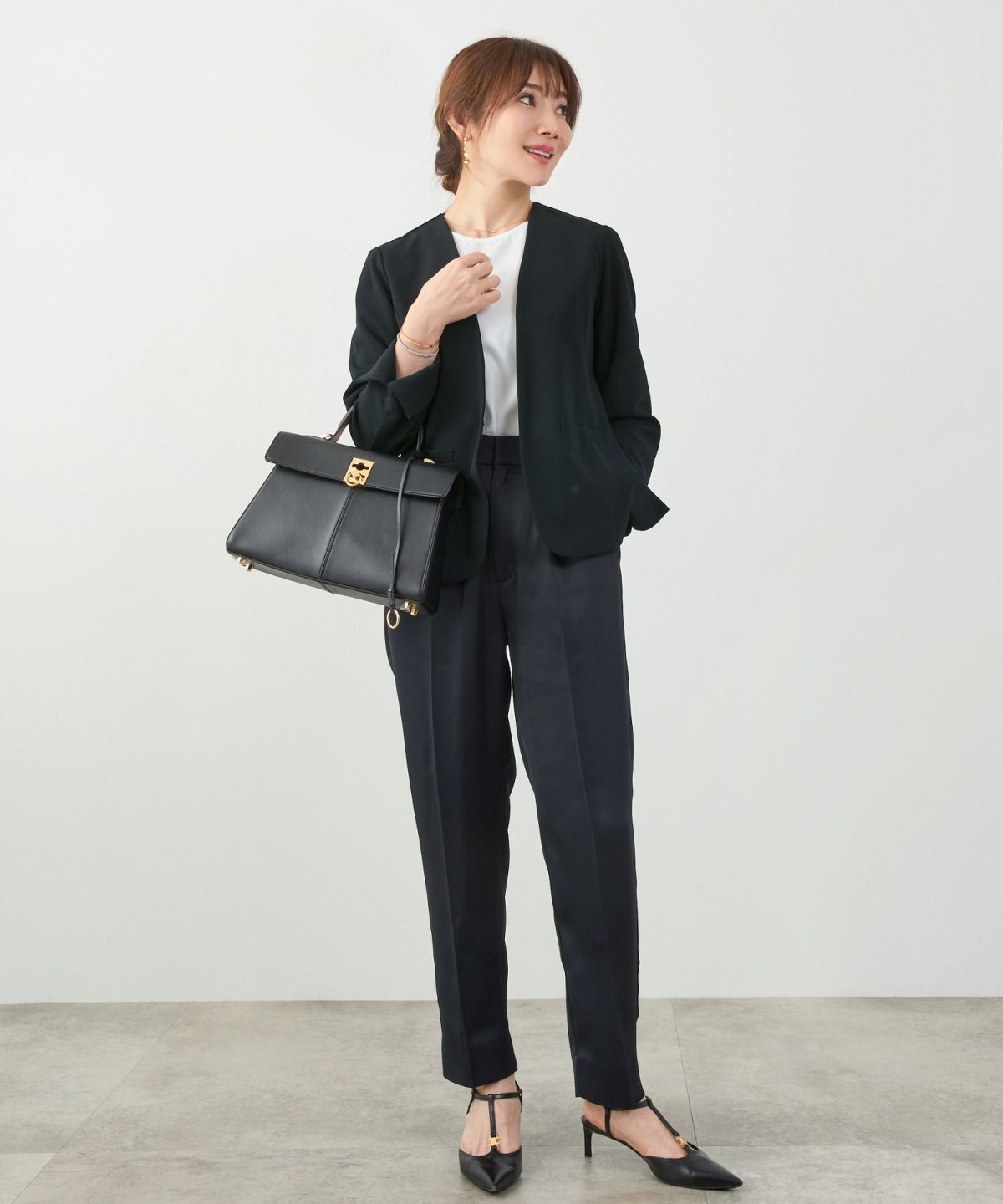 手洗い可 セレクト オケージョン オフィス 学校行事 アウター 袖口スリット 上品 きれいめ ジョイントスペース