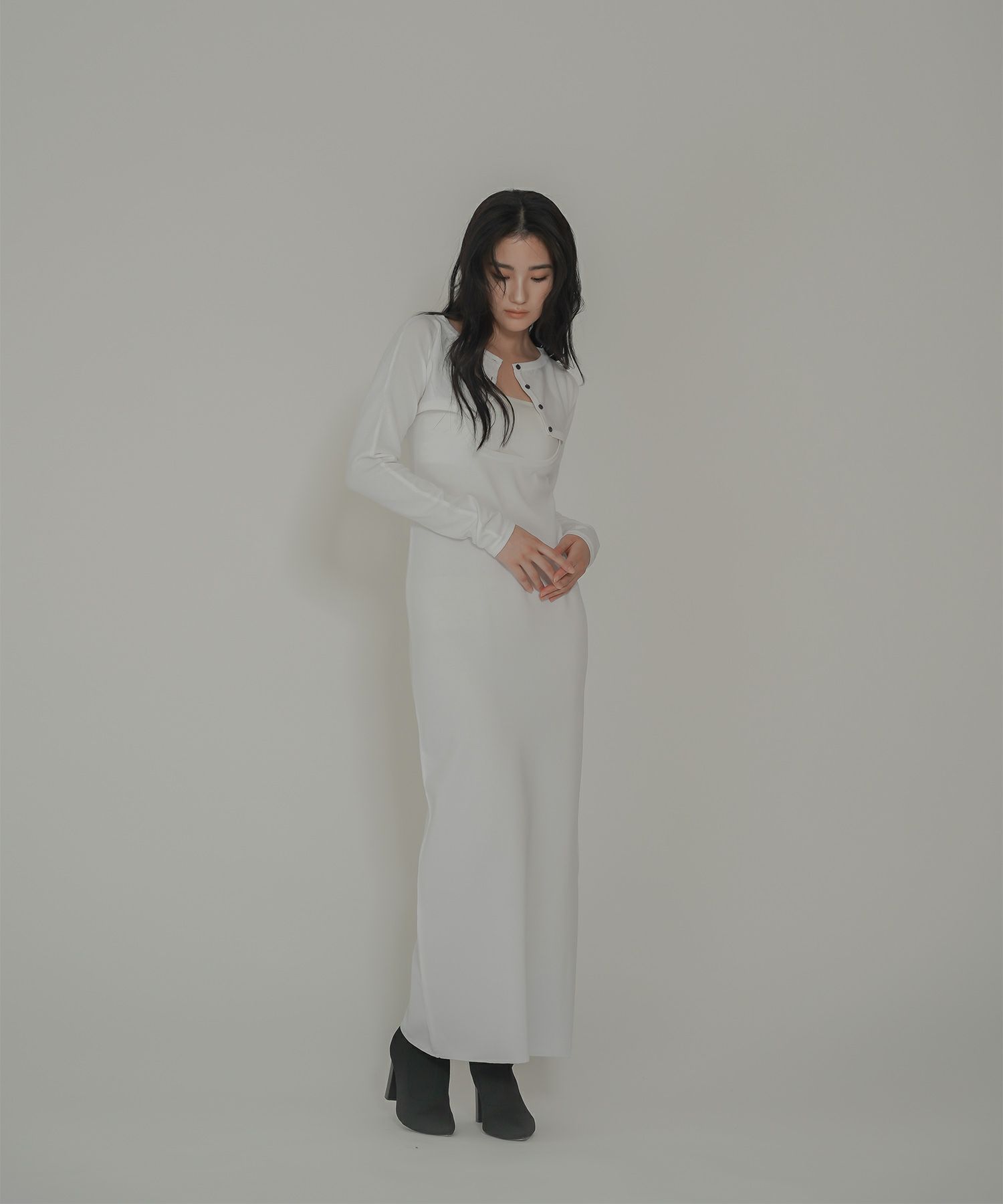 アセテート 2WAY ノースリーブ ワンピース KINO THE KEI