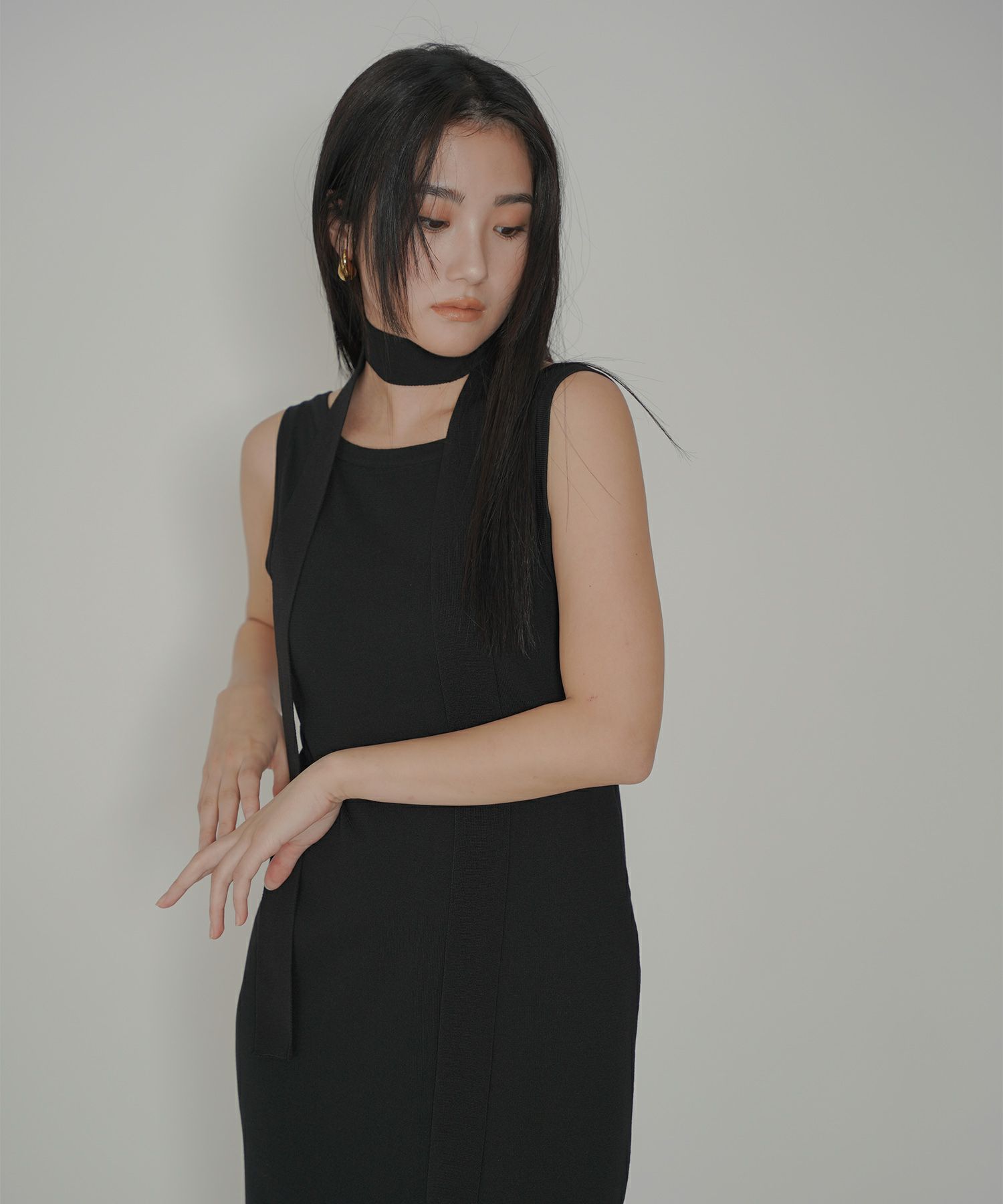 アセテート 2WAY ノースリーブ ワンピース KINO THE KEI