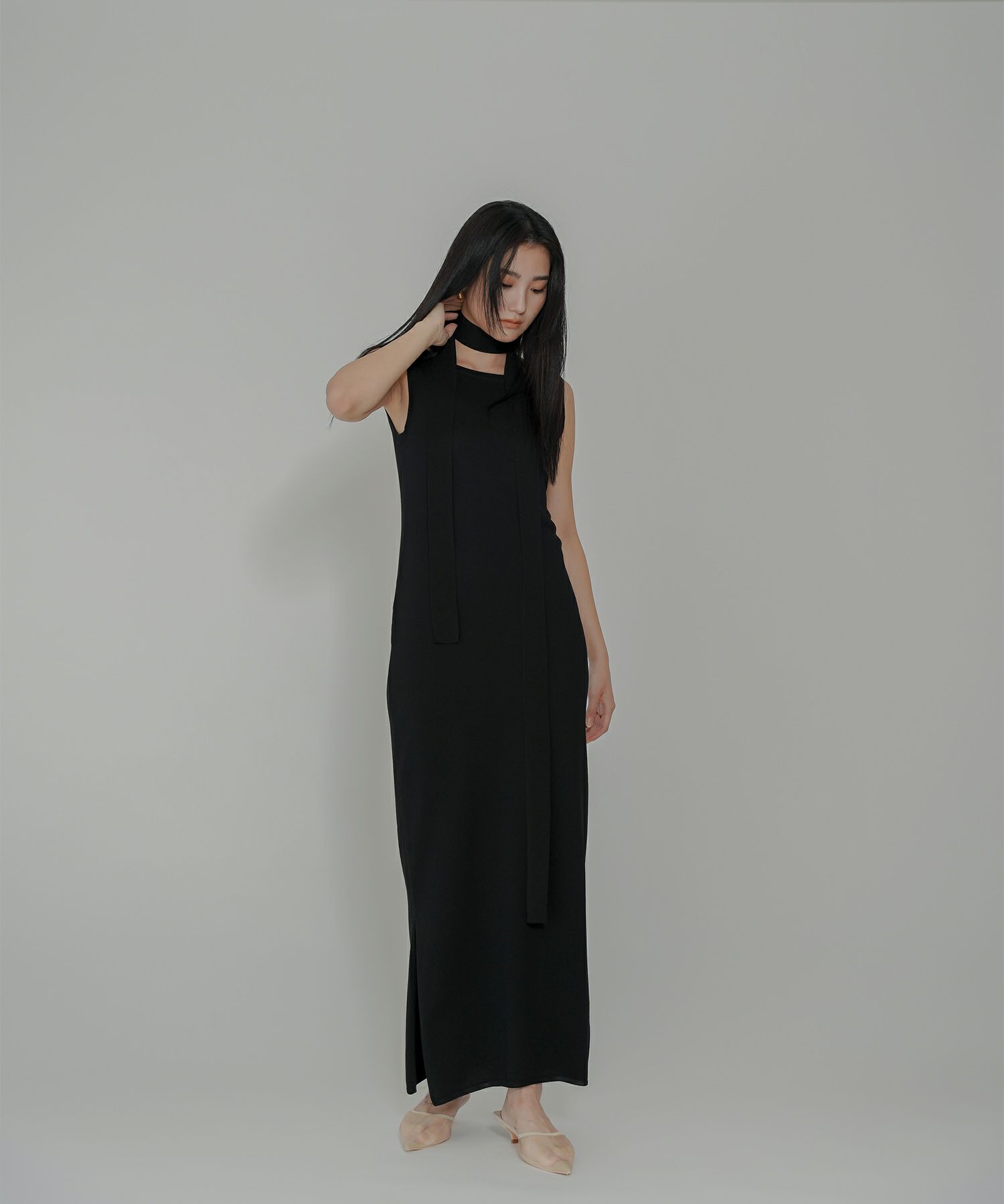 アセテート 2WAY ノースリーブ ワンピース KINO THE KEI