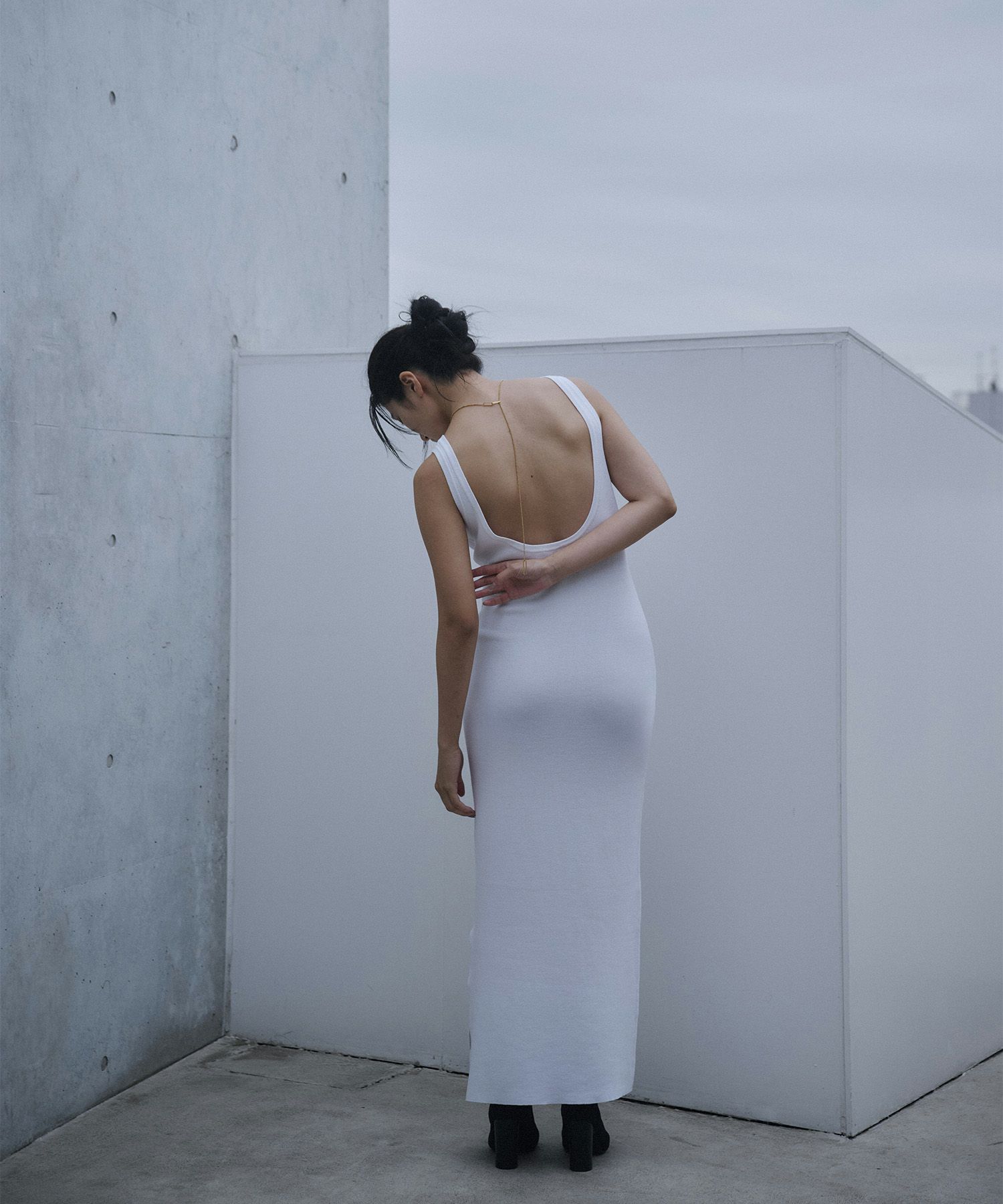 アセテート 2WAY ノースリーブ ワンピース KINO THE KEI