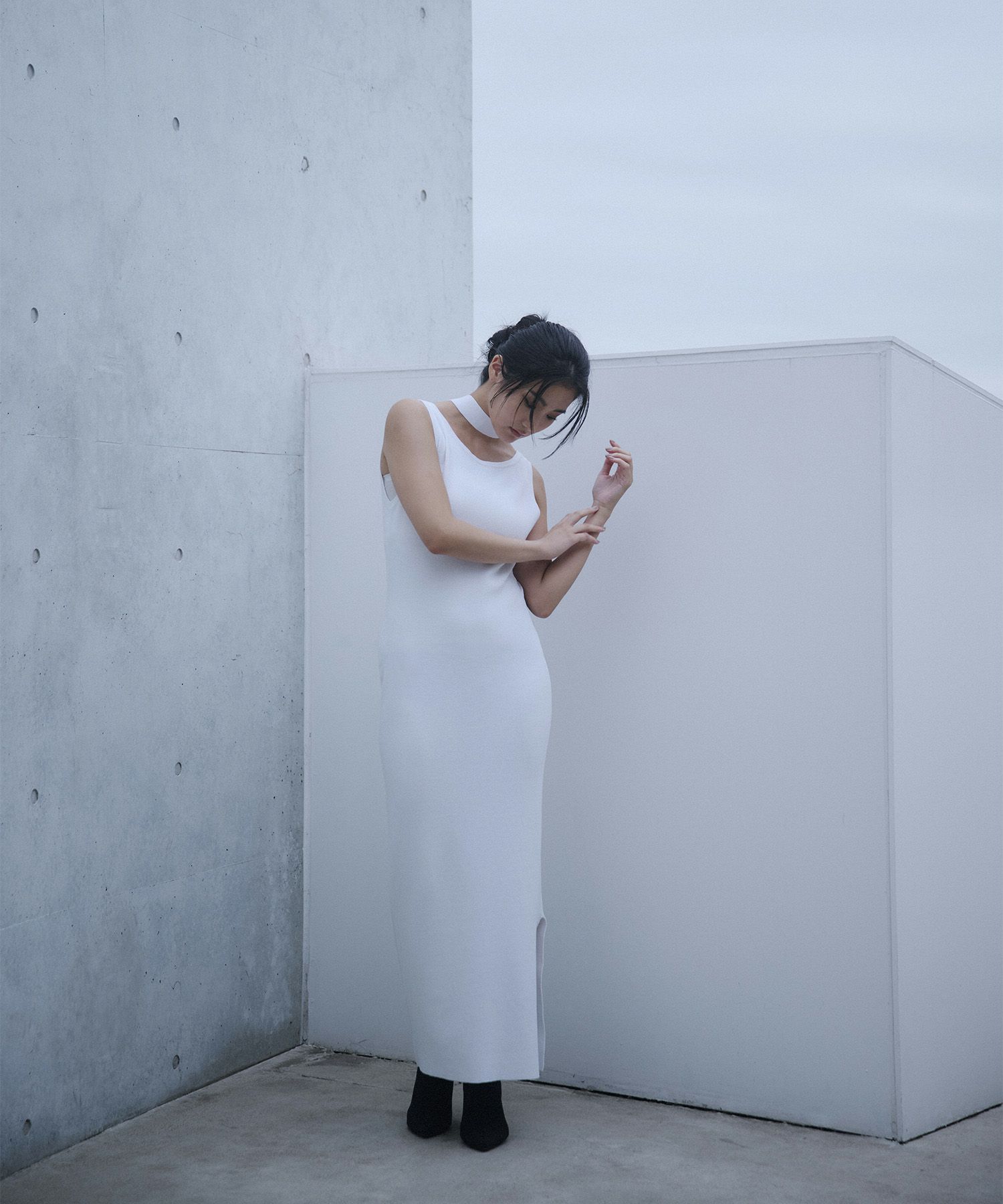 アセテート 2WAY ノースリーブ ワンピース KINO THE KEI