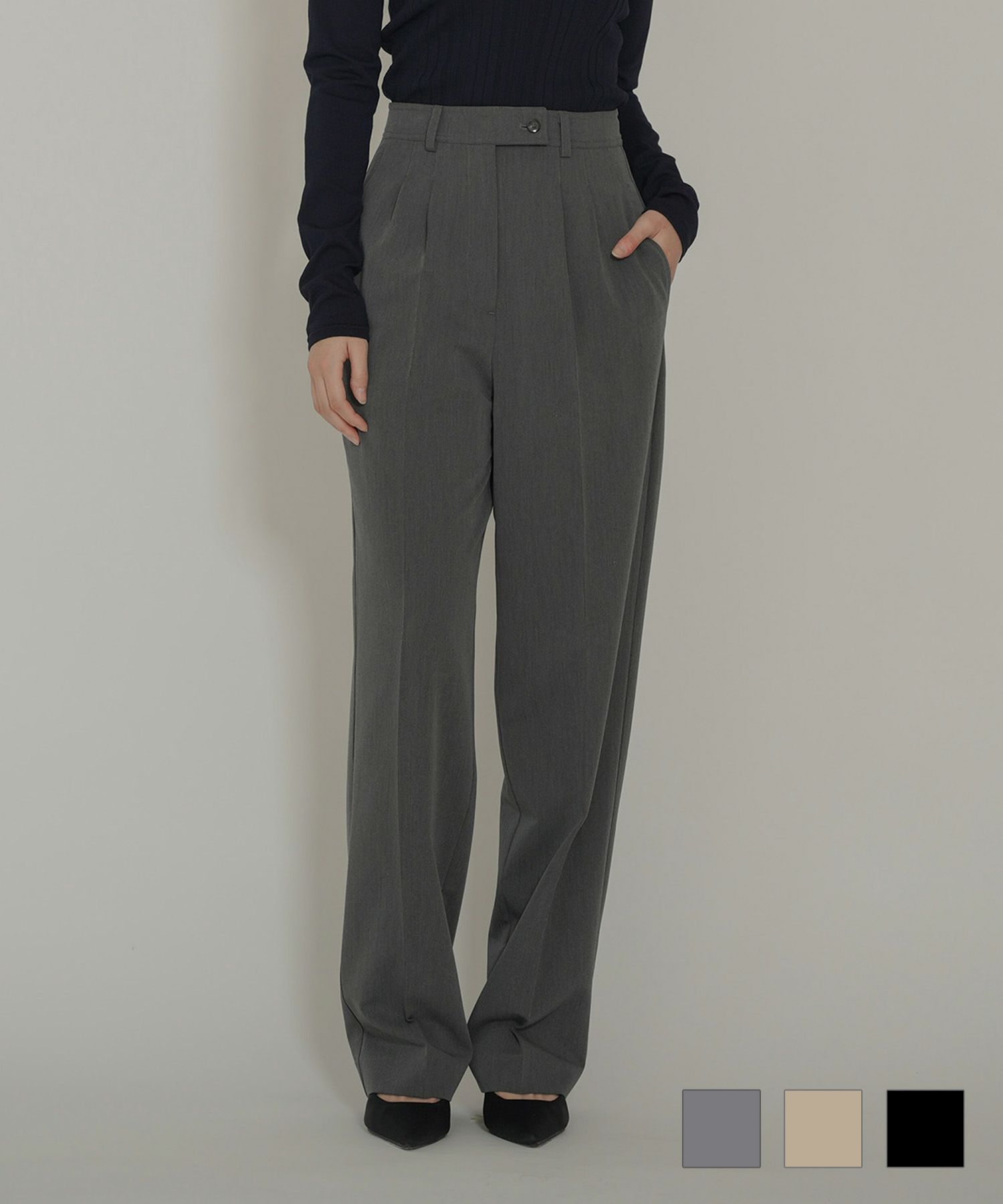 タック ワイド パンツ KINO THE KEI