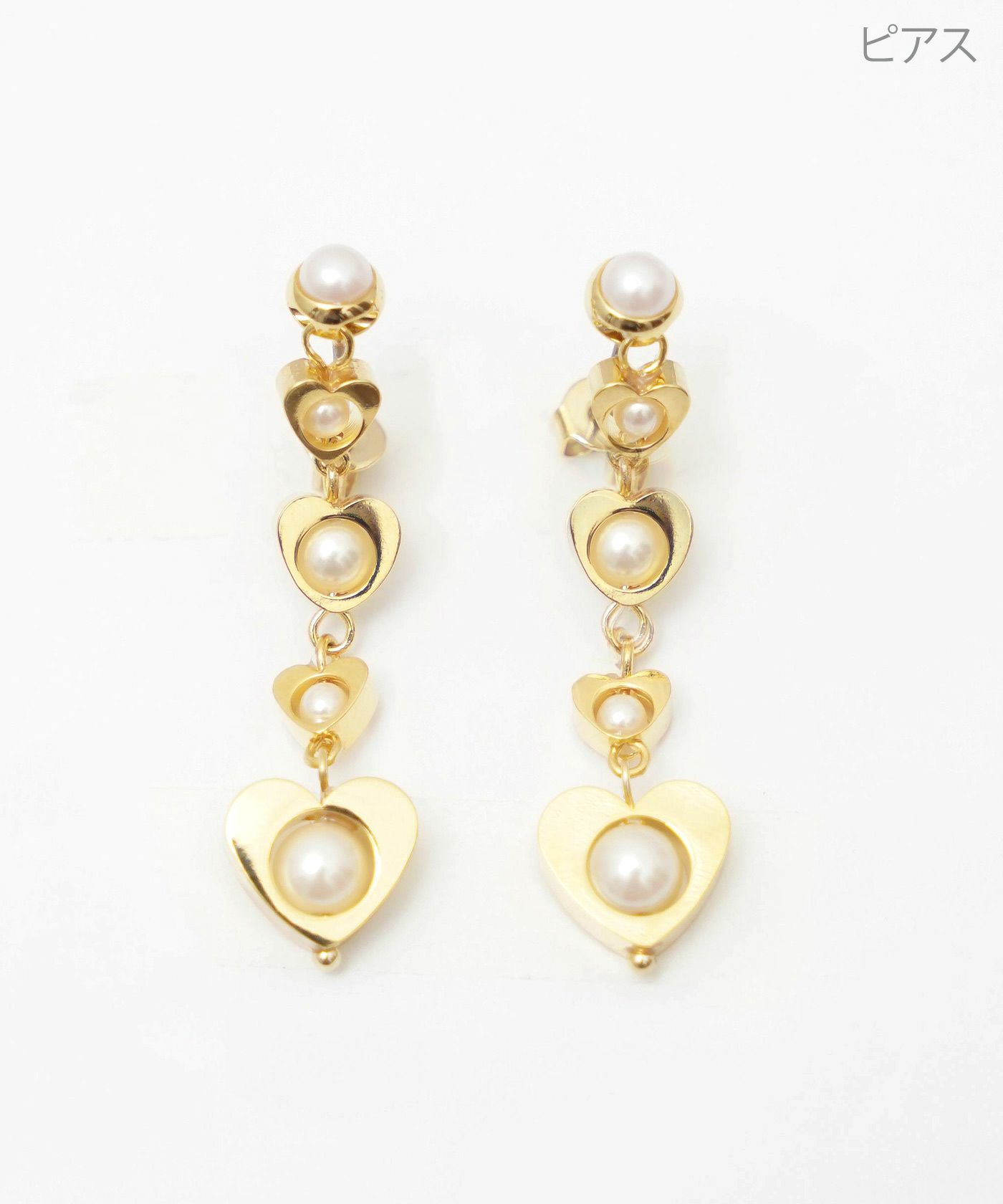 ハート ライン ピアス イヤリング Heart Line Pierce Earring
