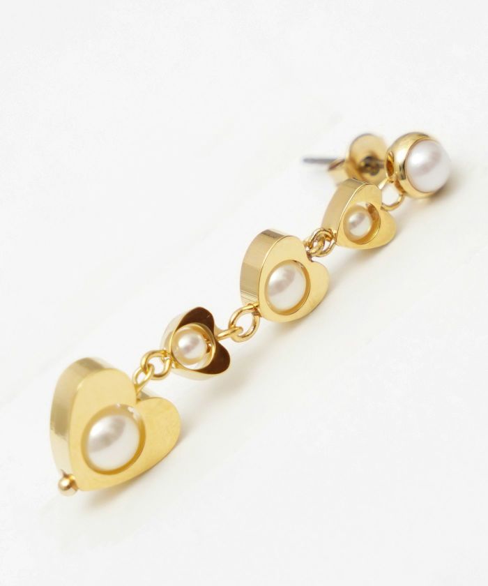 ハート ライン ピアス イヤリング Heart Line Pierce Earring