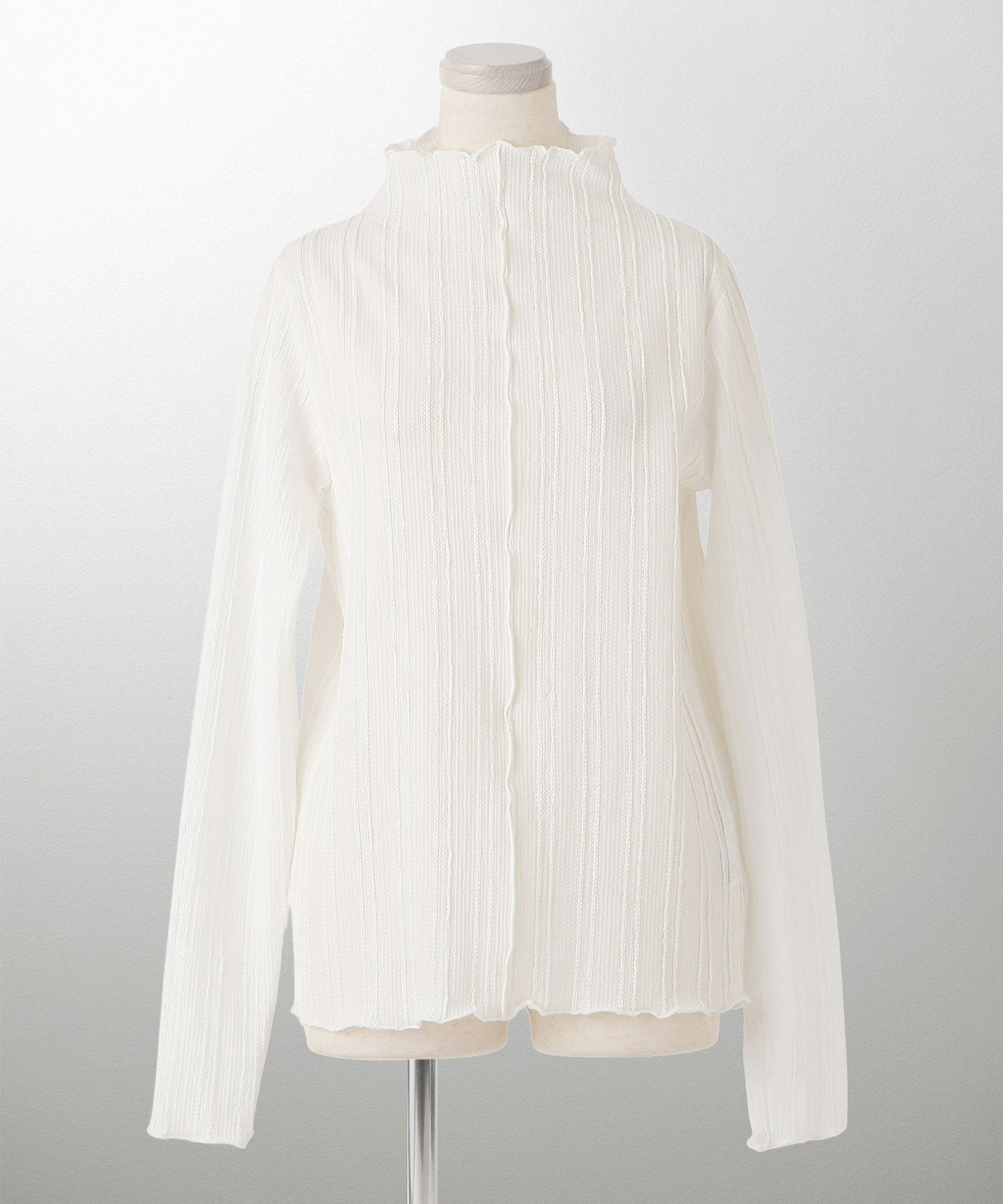 レディース 春 秋 冬 カットソー 薄手 カジュアル きれいめ 洗える ホワイト/ライトグリーン/ブラック/M/ボトルネック/長袖