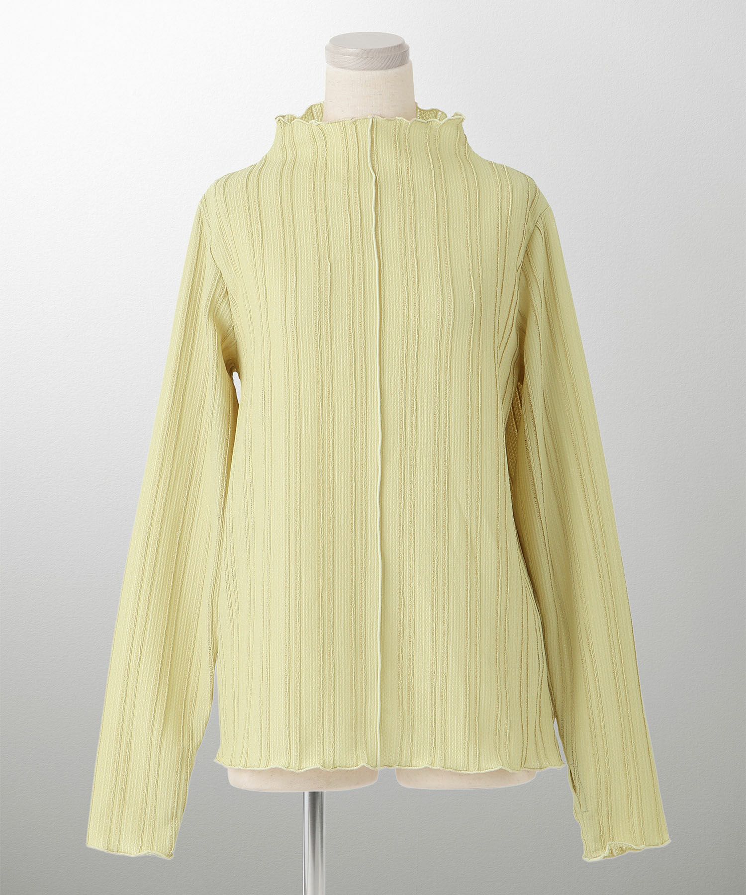 レディース 春 秋 冬 カットソー 薄手 カジュアル きれいめ 洗える ホワイト/ライトグリーン/ブラック/M/ボトルネック/長袖