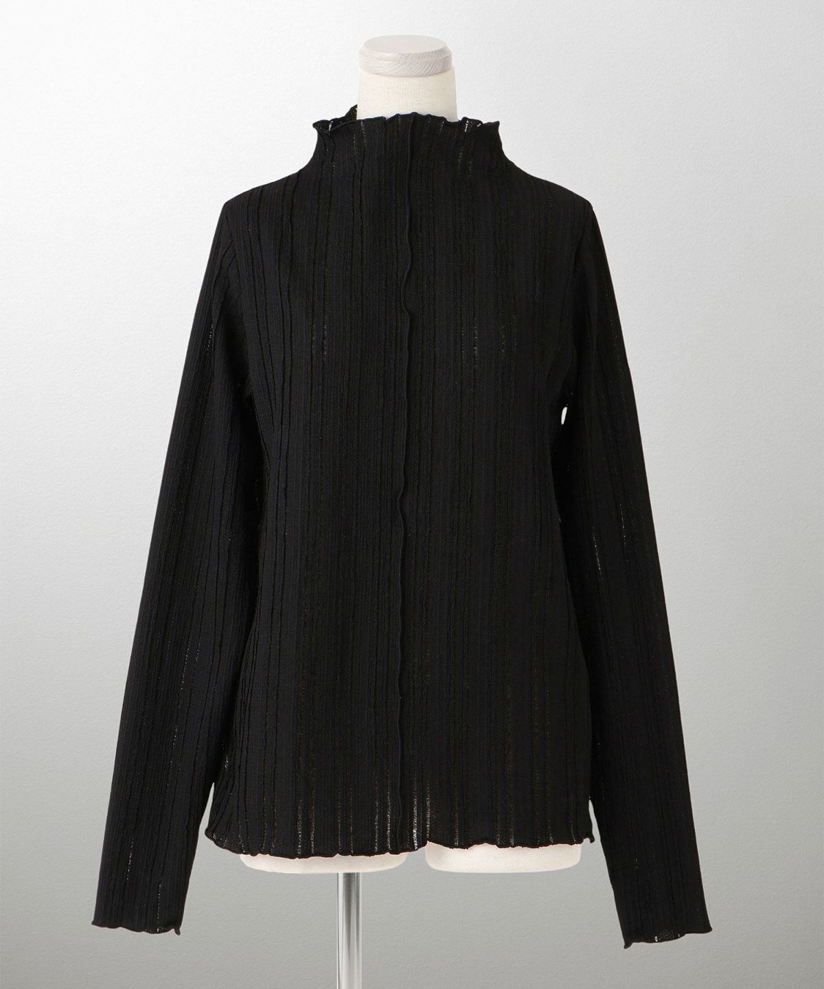 レディース 春 秋 冬 カットソー 薄手 カジュアル きれいめ 洗える ホワイト/ライトグリーン/ブラック/M/ボトルネック/長袖